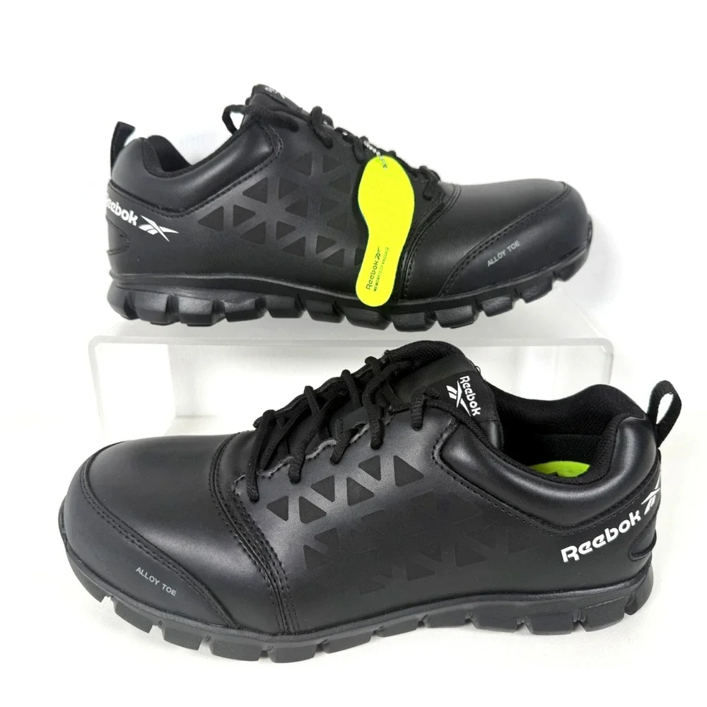Reebok Work Sublite Cushion Women's Alloy Toe Safety Shoes Sz 11.5W Black